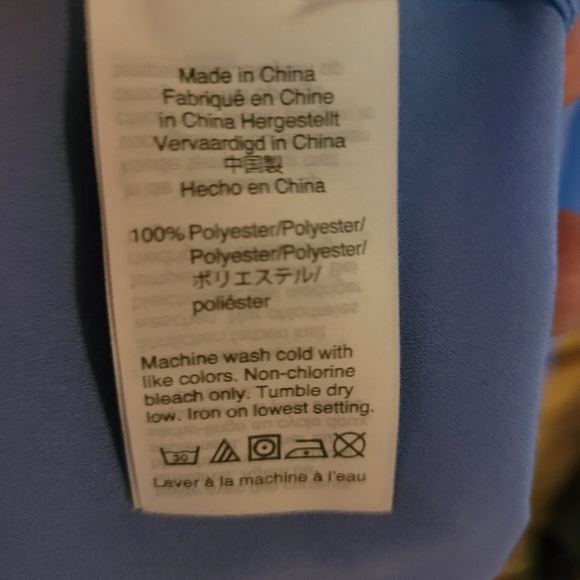 J by J Crew* Blue Blouse* Lightweight Polyester* Sz 12 - Picture 5 of 5